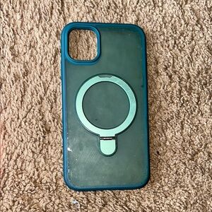 Teal Phone Case with Ring Holder